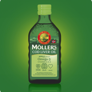 <span class="title-bold">Moller’s Omega-3</span> ulje jetre bakalara, ukus jabuke