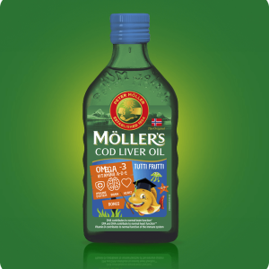 <span class="title-bold">Möller's Omega-3</span> ulje jetre bakalara, ukus tutti-frutti